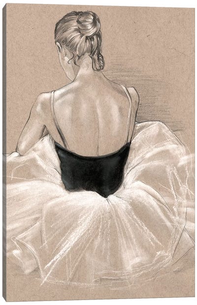 Ballet Study II Canvas Art Print - Dancer Art