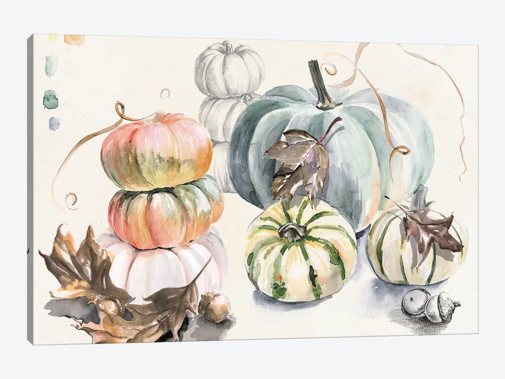 Harvest Pumpkins Collection A by Jennifer Paxton Parker 1-piece Canvas Art Print