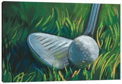 Tee Time II Canvas Art Print - Golf Art