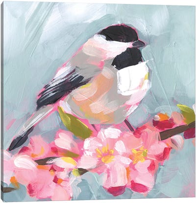 Brushstroke Bird II Canvas Art Print - Sparrow Art