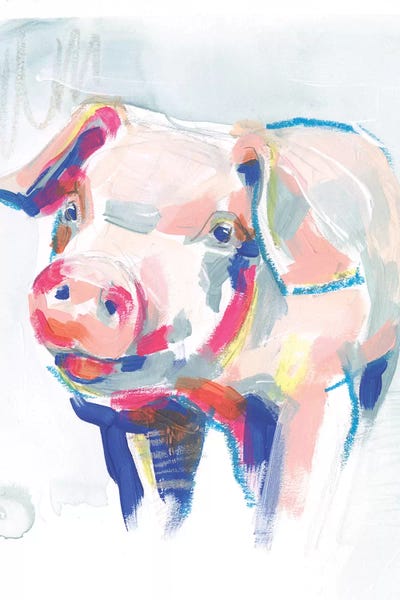 Pigs: Fluorescent Farm IV by Jennifer Paxton Parker