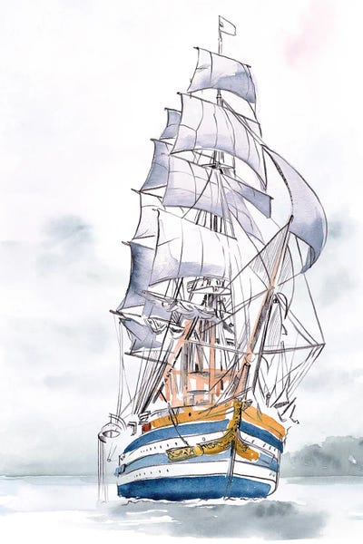 Sailboat Ii Art Print By David Carter Brown Icanvas