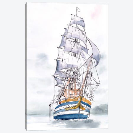 Tall Ship I Canvas Print #JPP460} by Jennifer Paxton Parker Canvas Artwork