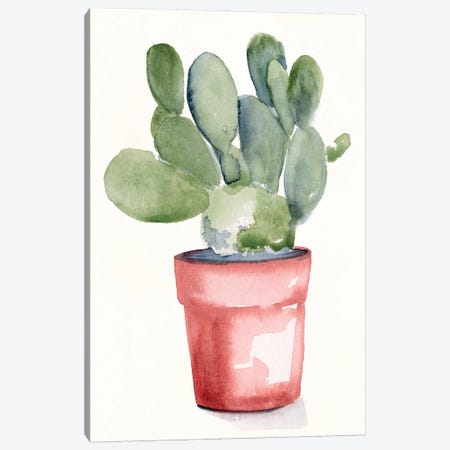 Potted Succulent I Canvas Print #JPP476} by Jennifer Paxton Parker Canvas Wall Art