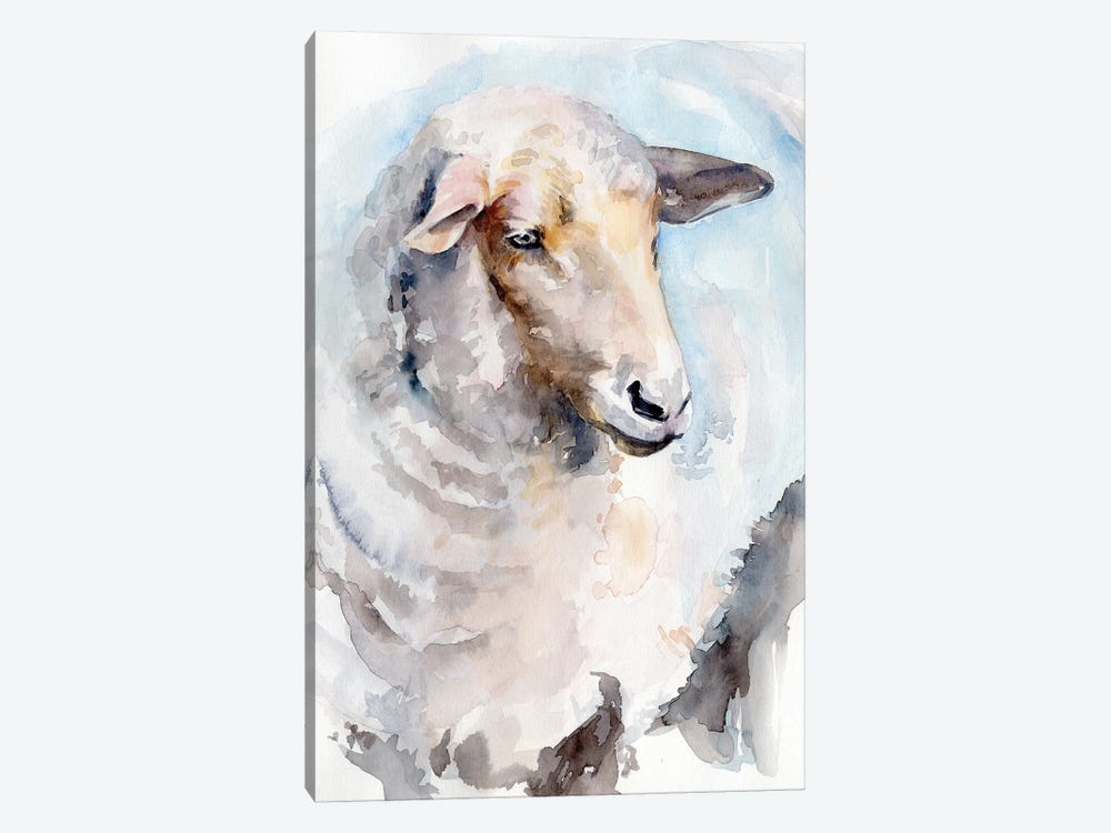 Watercolor Sheep I 1-piece Canvas Print