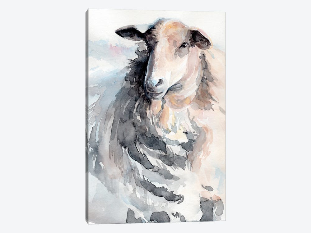 Watercolor Sheep II 1-piece Canvas Artwork