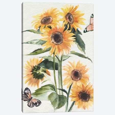 Autumn Sunflowers I Canvas Print #JPP518} by Jennifer Paxton Parker Canvas Wall Art