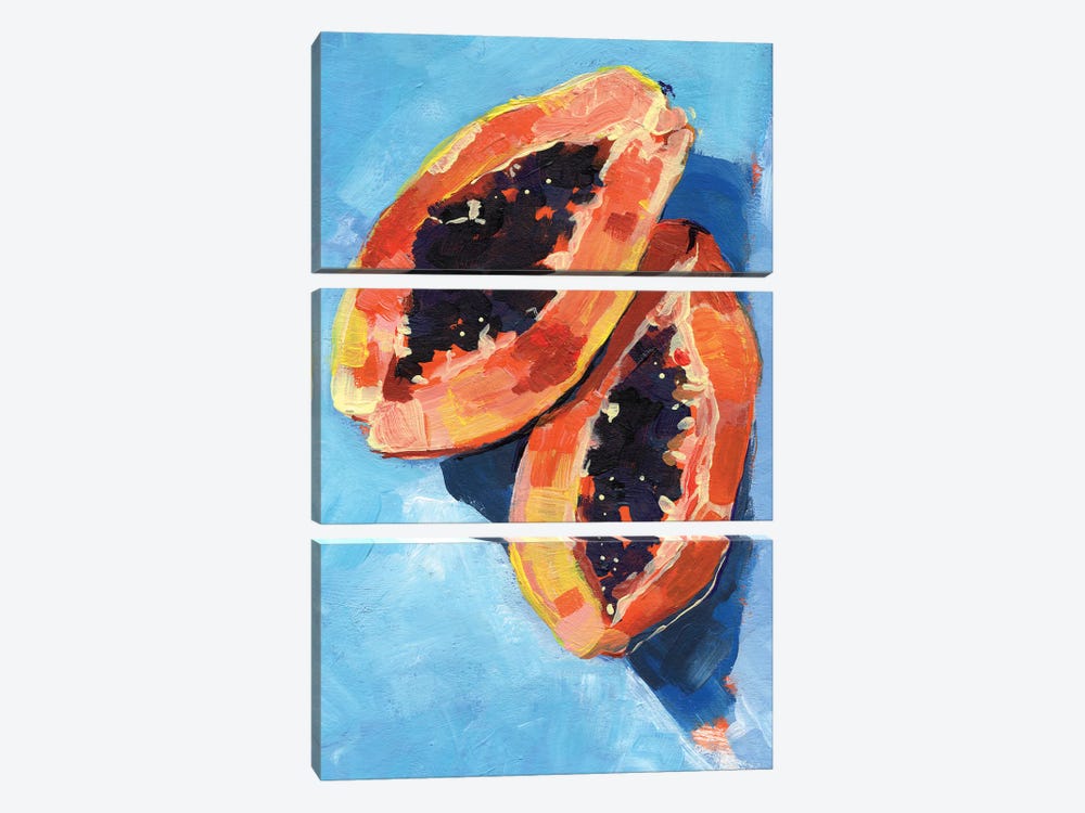 Bold Papaya I 3-piece Canvas Artwork