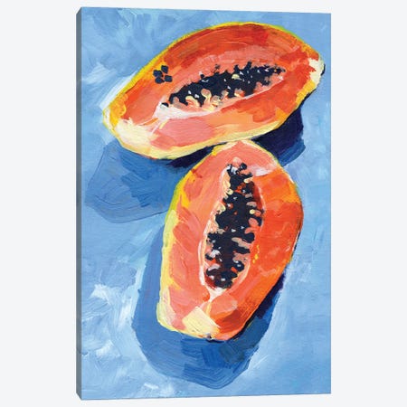 Bold Papaya II Canvas Print #JPP527} by Jennifer Paxton Parker Canvas Wall Art