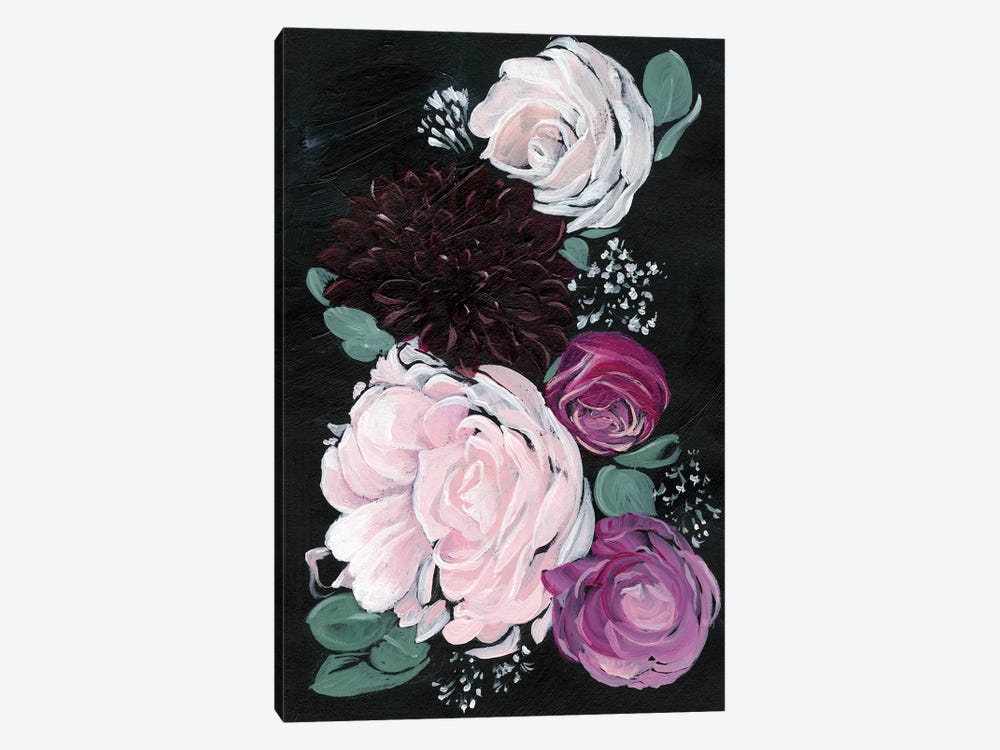 Dark & Dreamy Floral I 1-piece Canvas Artwork