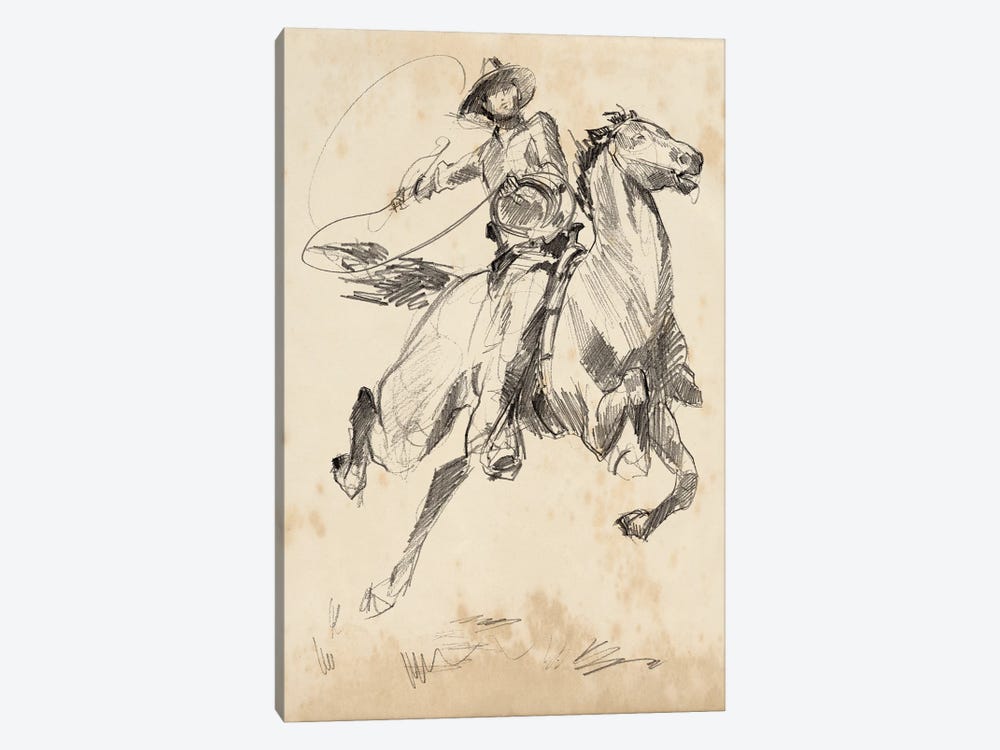 King of the Rodeo I by Jennifer Paxton Parker 1-piece Canvas Wall Art