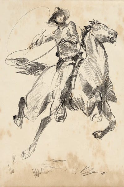 Southwest Décor: King of the Rodeo I by Jennifer Paxton Parker