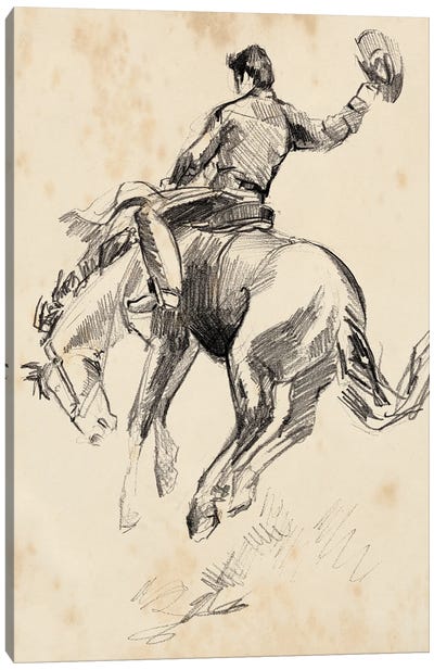 King of the Rodeo II Canvas Art Print - Western Décor