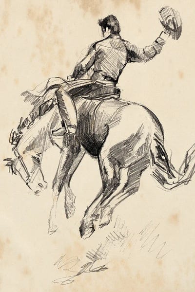 Western Décor: King of the Rodeo II by Jennifer Paxton Parker