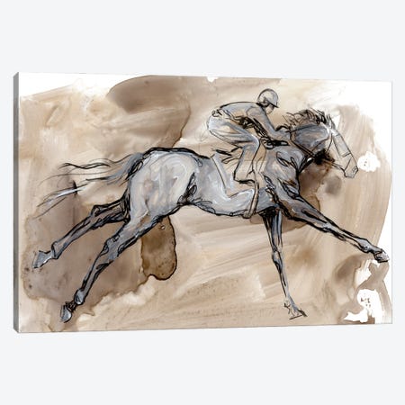 Off to the Races I Canvas Print #JPP621} by Jennifer Paxton Parker Canvas Wall Art