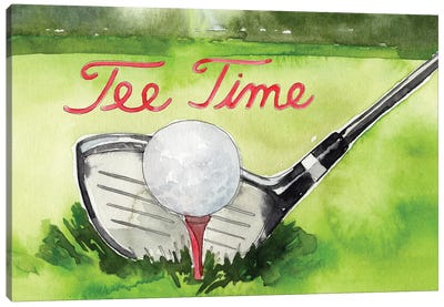 Tee Off Time III Canvas Art Print - Golf Art