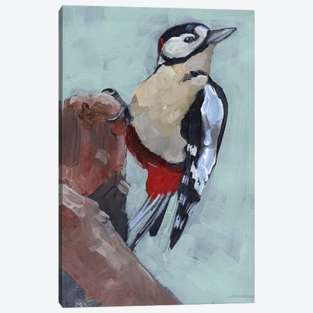 Woodpecker Paintstrokes II Canvas Print #JPP645} by Jennifer Paxton Parker Canvas Art Print
