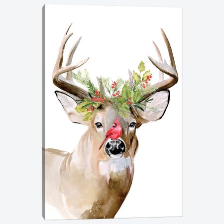 Holiday Deer II Canvas Print #JPP672} by Jennifer Paxton Parker Art Print