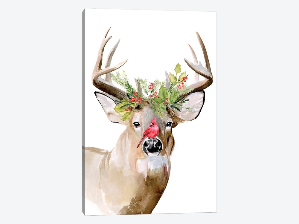 Holiday Deer II by Jennifer Paxton Parker 1-piece Canvas Print