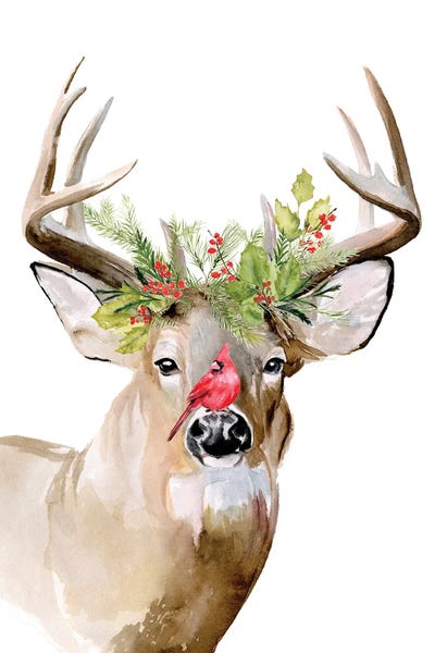 Christmas Animals: Holiday Deer II by Jennifer Paxton Parker
