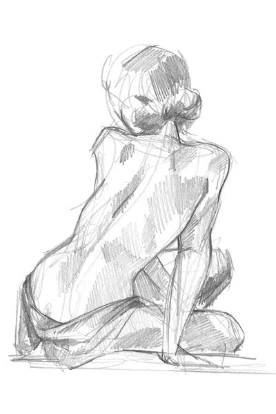 Silhouettes: Sitting Pose II by Jennifer Paxton Parker