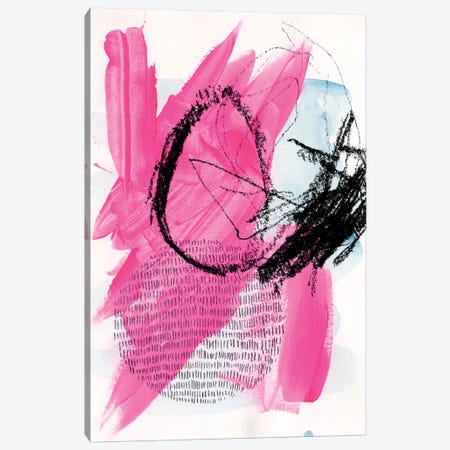 Neon Flamingos I Canvas Print #JPP9} by Jennifer Paxton Parker Canvas Art