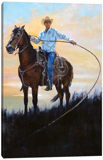 Rancher Canvas Art Print - Western Décor