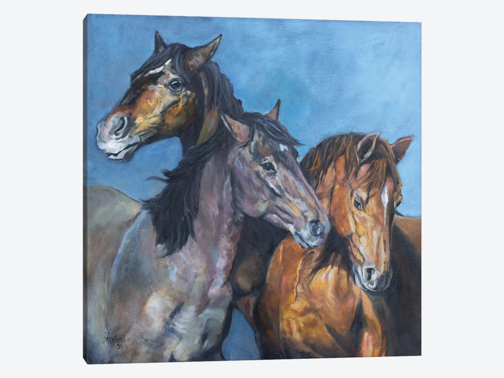 Tres Amigos by Jan Perley 1-piece Canvas Art