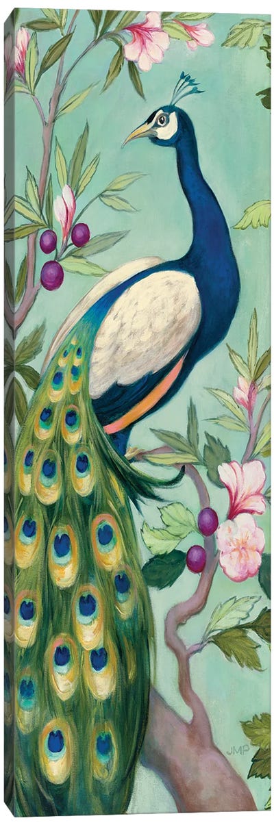 Pretty Peacock II Crop Canvas Art Print - Julia Purinton