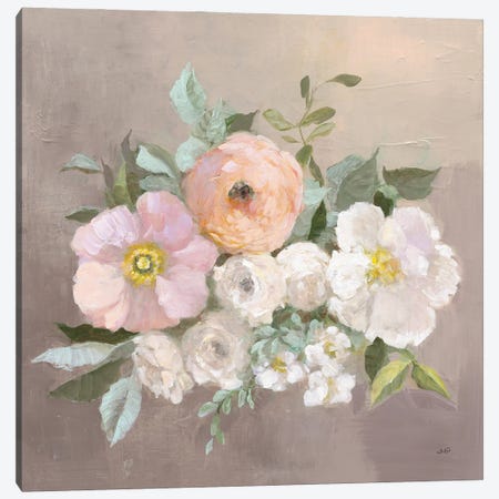 Pale Floral Spray II Canvas Print #JPU112} by Julia Purinton Canvas Wall Art