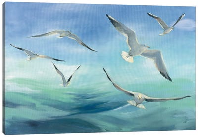 Sea Flight Canvas Art Print - Beach Lover