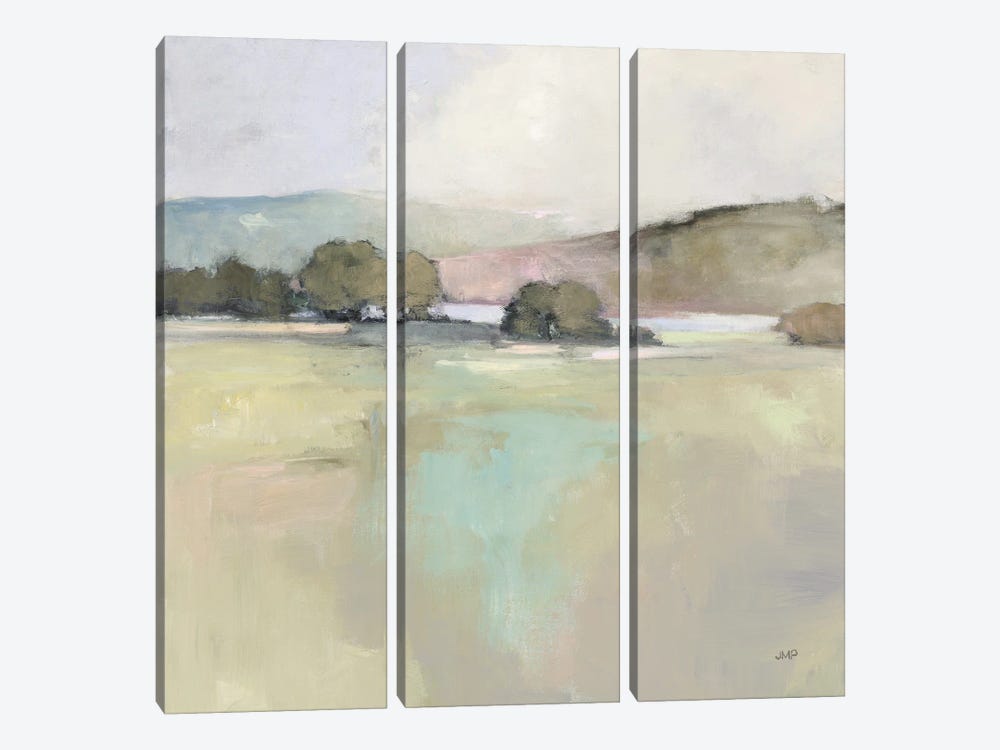 Distant Lake Neutral by Julia Purinton 3-piece Canvas Print
