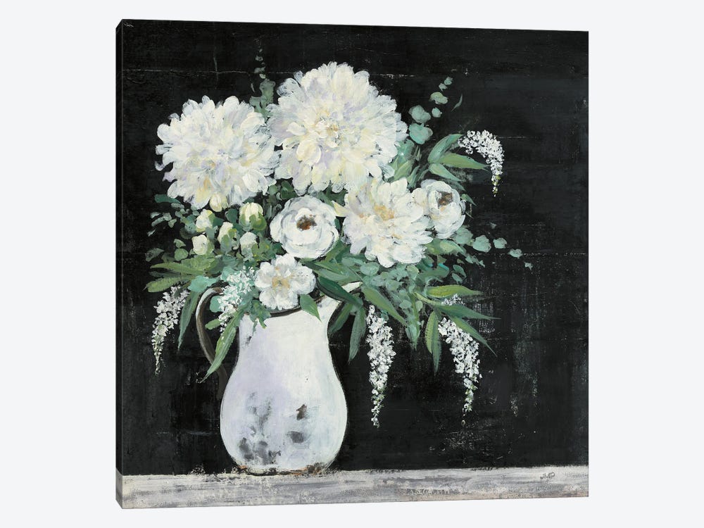 Late Summer Bouquet I Black Crop by Julia Purinton 1-piece Canvas Wall Art