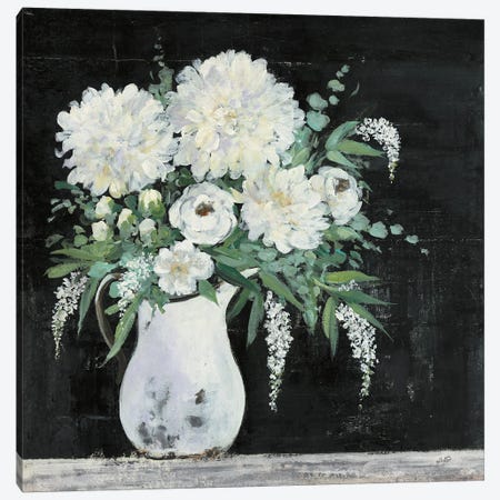 Late Summer Bouquet I Black Crop Canvas Print #JPU132} by Julia Purinton Canvas Art