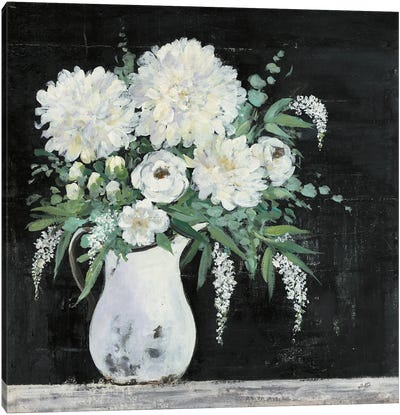 Late Summer Bouquet I Black Crop Canvas Art Print - Julia Purinton