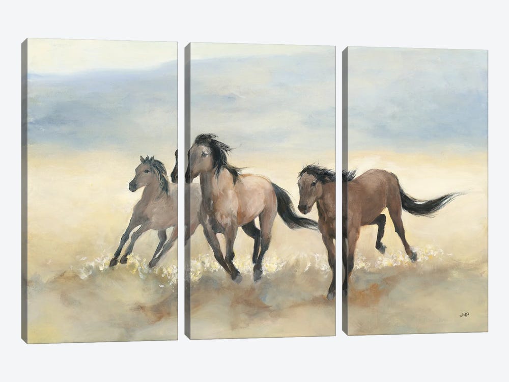 Wild Mustangs by Julia Purinton 3-piece Canvas Wall Art