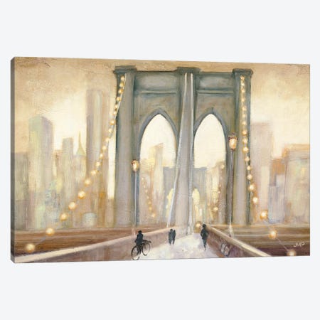 Bridge To New York At Dusk Canvas Print #JPU137} by Julia Purinton Art Print