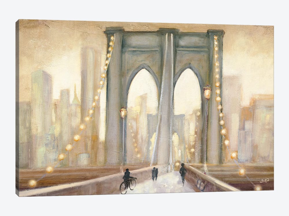 Bridge To New York At Dusk by Julia Purinton 1-piece Canvas Art Print