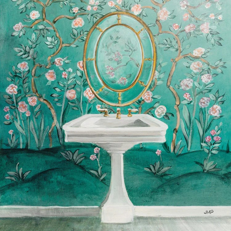 Chinoiserie Bath I Sq