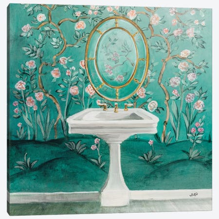 Chinoiserie Bath I Sq Canvas Print #JPU154} by Julia Purinton Canvas Art Print