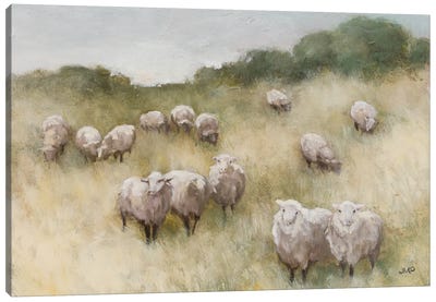 Flock Canvas Art Print - Brown Art