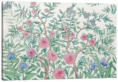 French Garden Cream Canvas Art Print - Julia Purinton