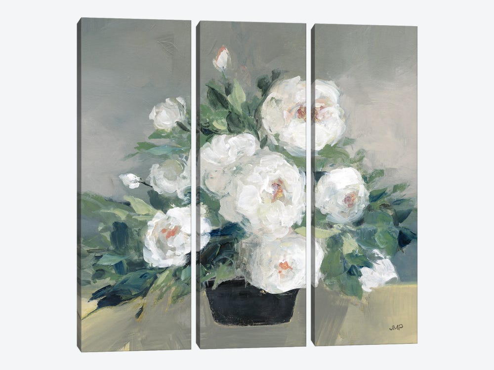 Roses Of August II by Julia Purinton 3-piece Canvas Wall Art