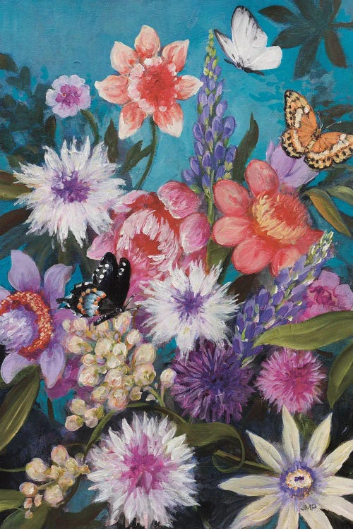 Butterfly Garden Delight by Julia Purinton wall art