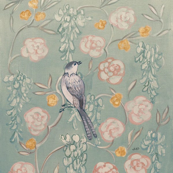 Chinoiserie: Heirloom Chinoiserie Bird I Pastel by Julia Purinton