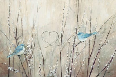 Pretty Birds Neutral String by Julia Purinton canvas print