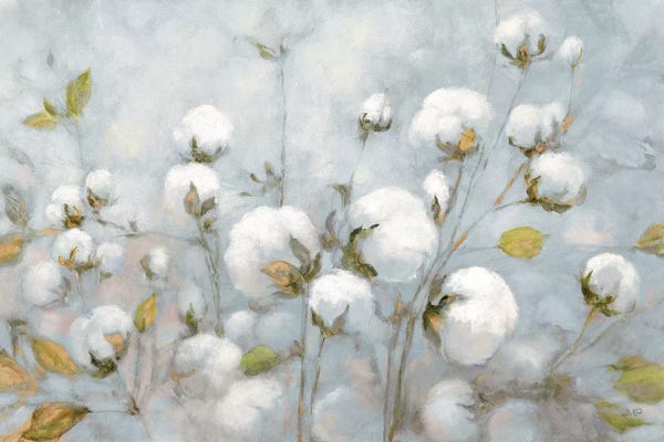 Julia Purinton: Cotton Field In Blue Gray by Julia Purinton