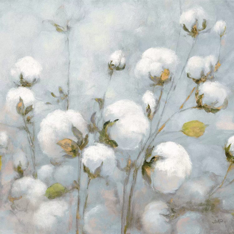 Cotton Field In Blue Gray Square