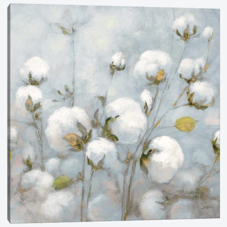 Cotton Field In Blue Gray Square Canvas Print #JPU2} by Julia Purinton Canvas Art Print