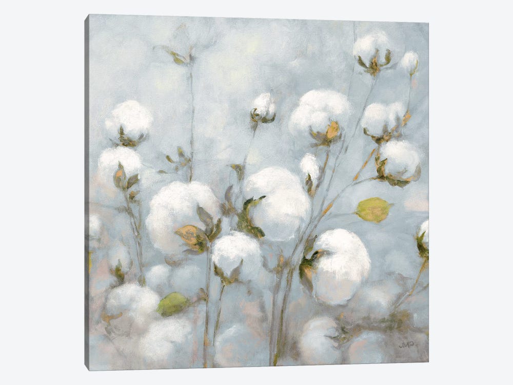 Cotton Field In Blue Gray Square by Julia Purinton 1-piece Canvas Wall Art